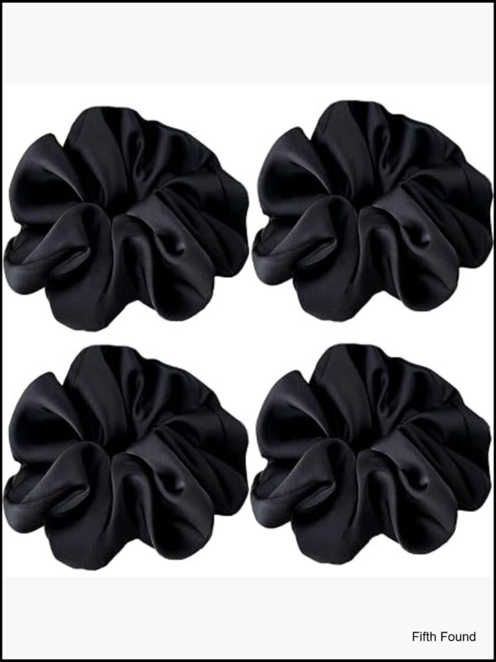 Jumbo Satin Scrunchies for Thick Hair, 5.2 Inch Large Silk Hair Ties, 4 Pack